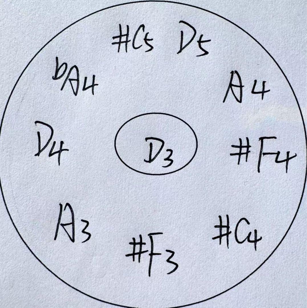 LYハンドパン D Aegean 10