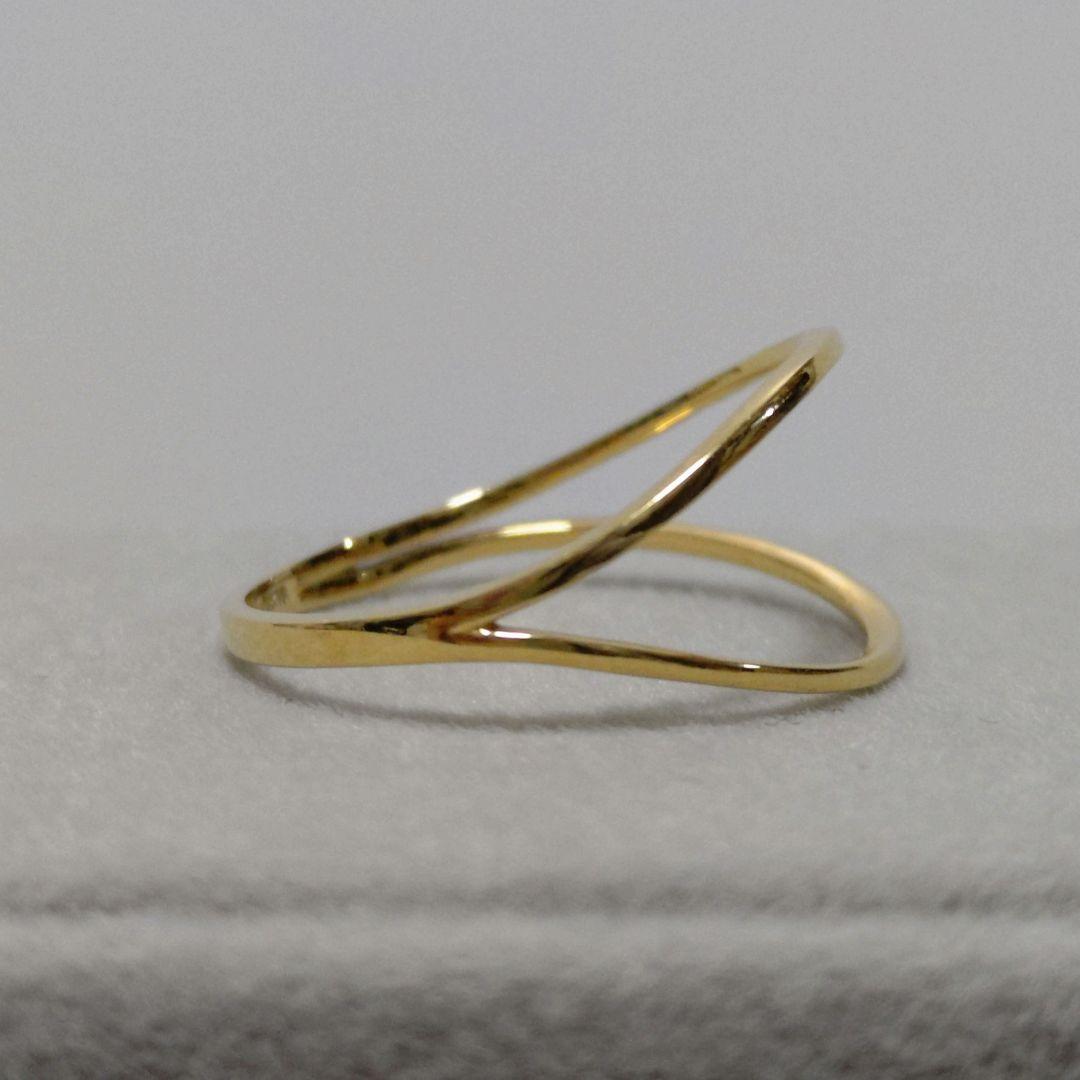 メザンジュ銀座リム K18YG 9.5号 ダブルアームリング