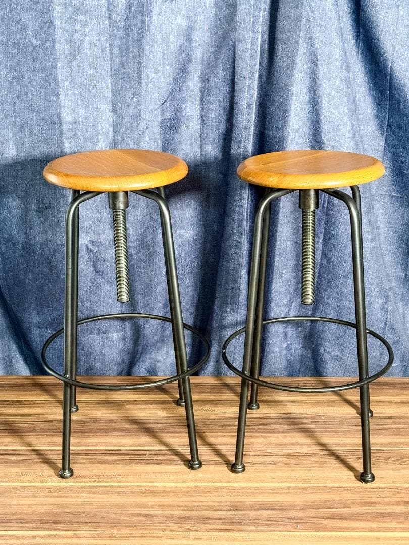 CRASH GATE コンベックス Ⅲ スツール 2脚セット 昇降式 ブラック