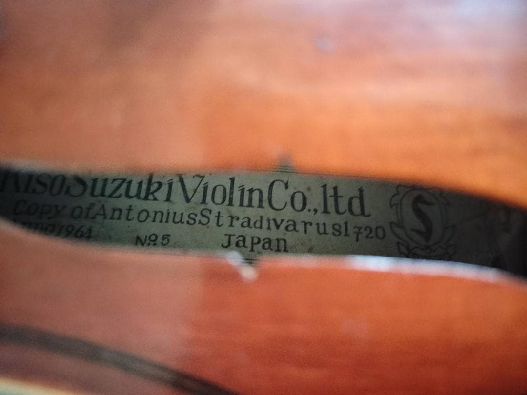 ズズキ　バイオリン　1964　NO.5 ビンテージ　ケース付　レア