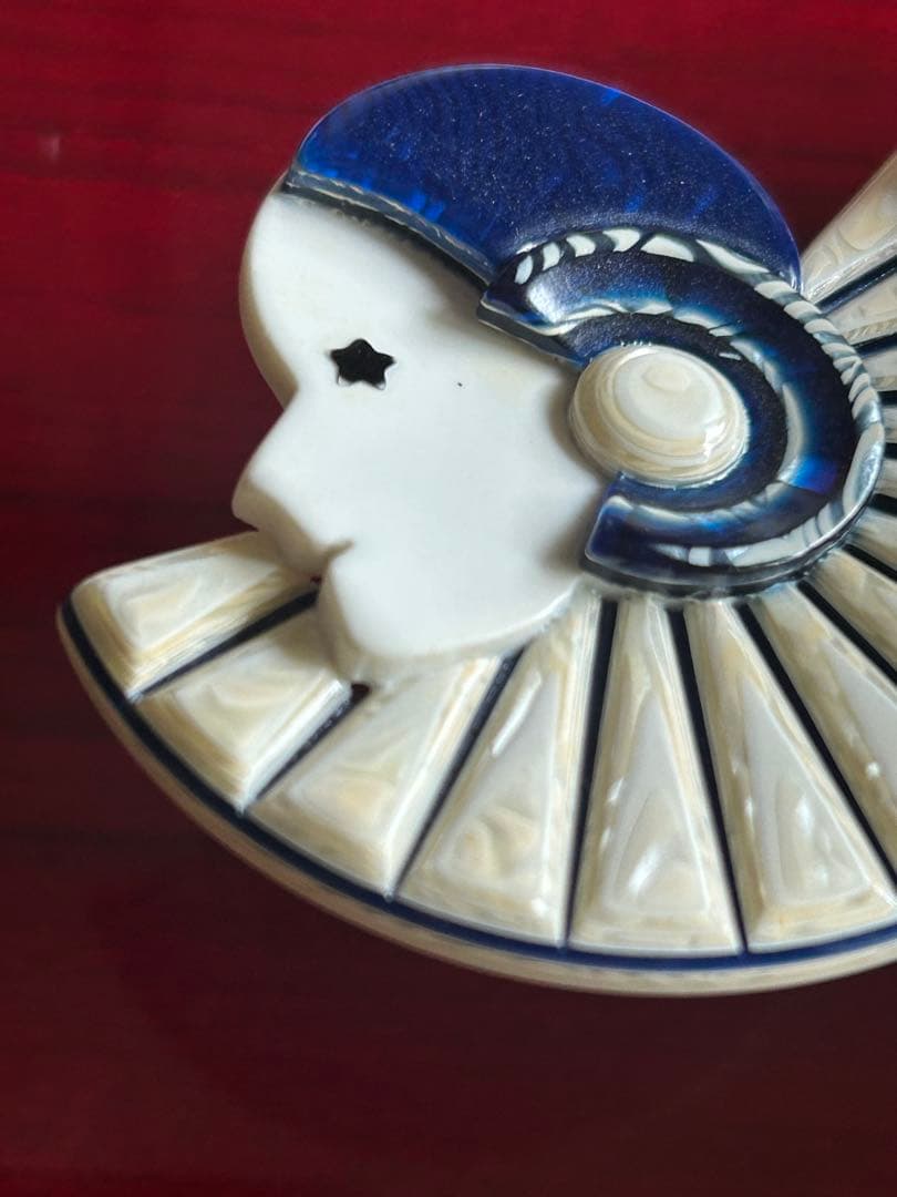 LEA STEN PARIS リアスタンヴィンテージブローチアールデコレディー