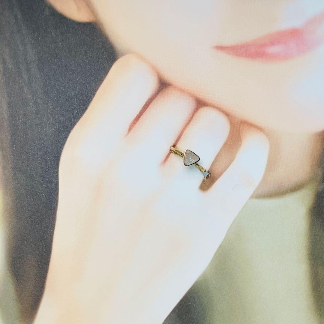 アガット K10YG ドルジークォーツ リング