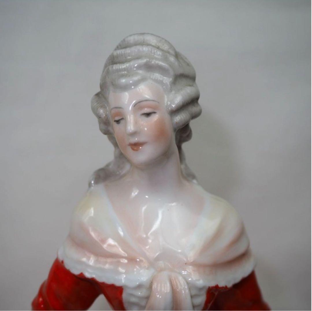 晴天送料無料時代物 1935年『オールドノリタケ』製貴婦人人形 フィギュア