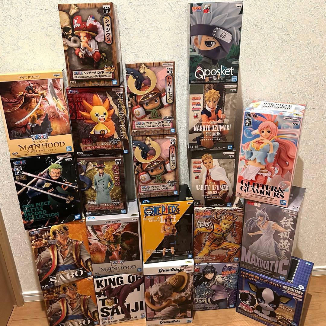②まとめ　大量　フィギュア　21個セット　プライズ　ワンピース　NARUTO 他