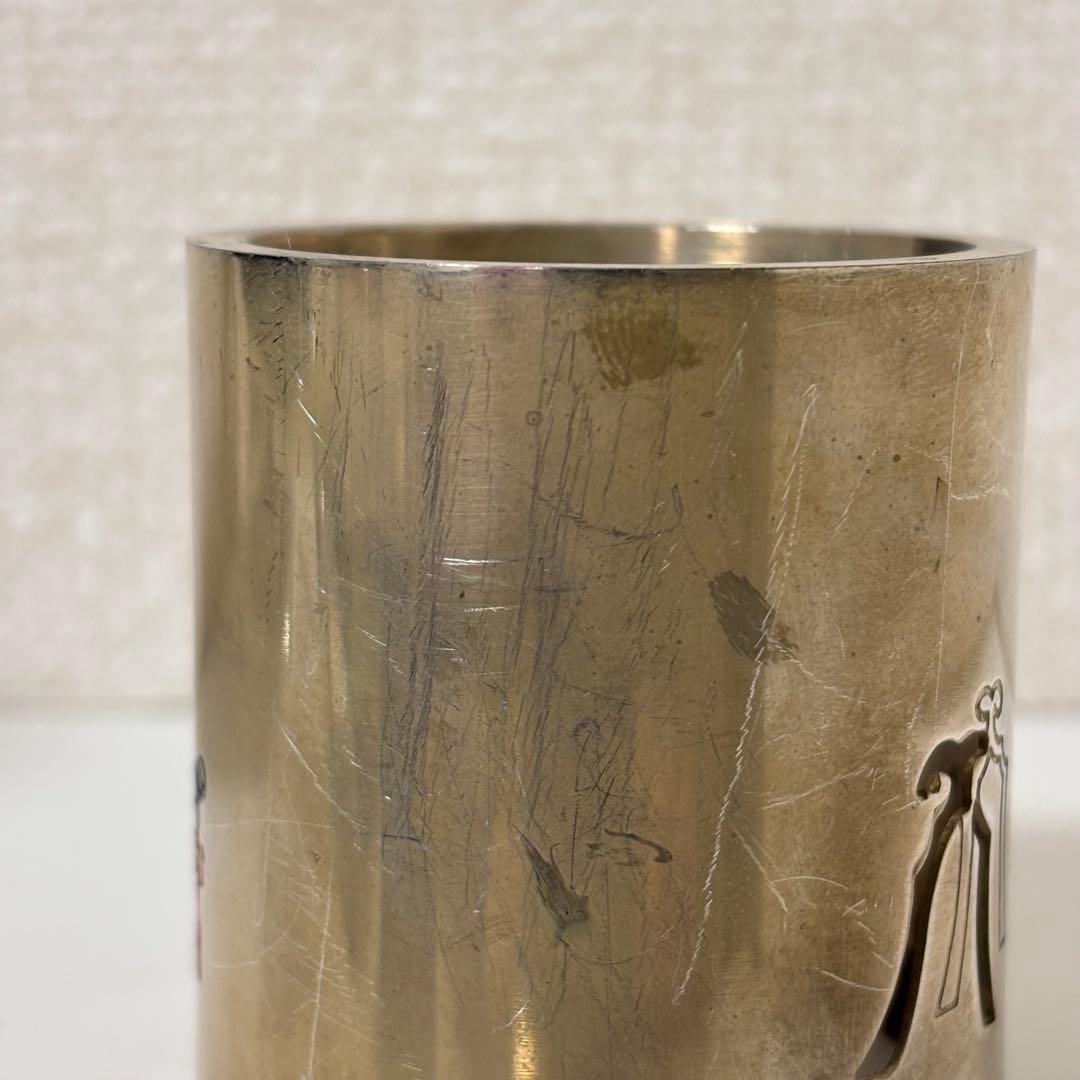 銀製 笛鼓蓋置 重量88g