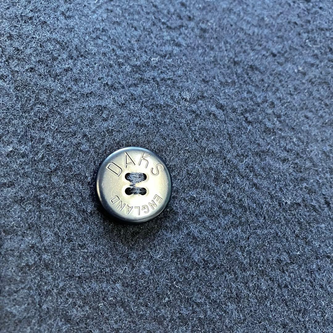 DAKS ダックス リバーシブルコート ダブル チェック ネイビー ミドル丈