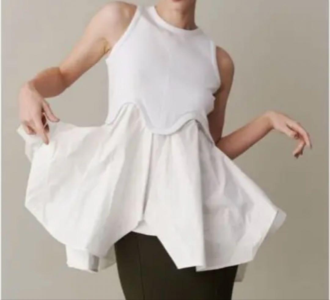 UN3D.タンクトップ ノースリーブ IRREGULAR HEM TT