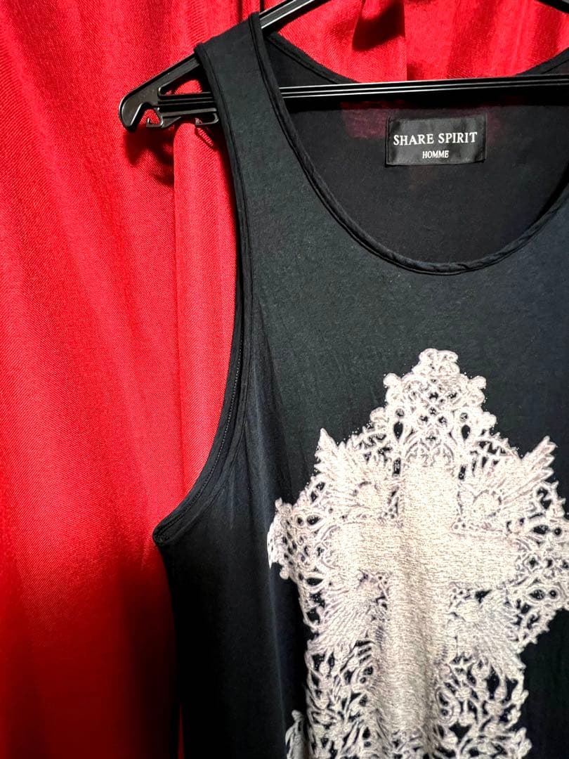 HYDE着用 SHARE SPIRIT クロスレース タンクトップ