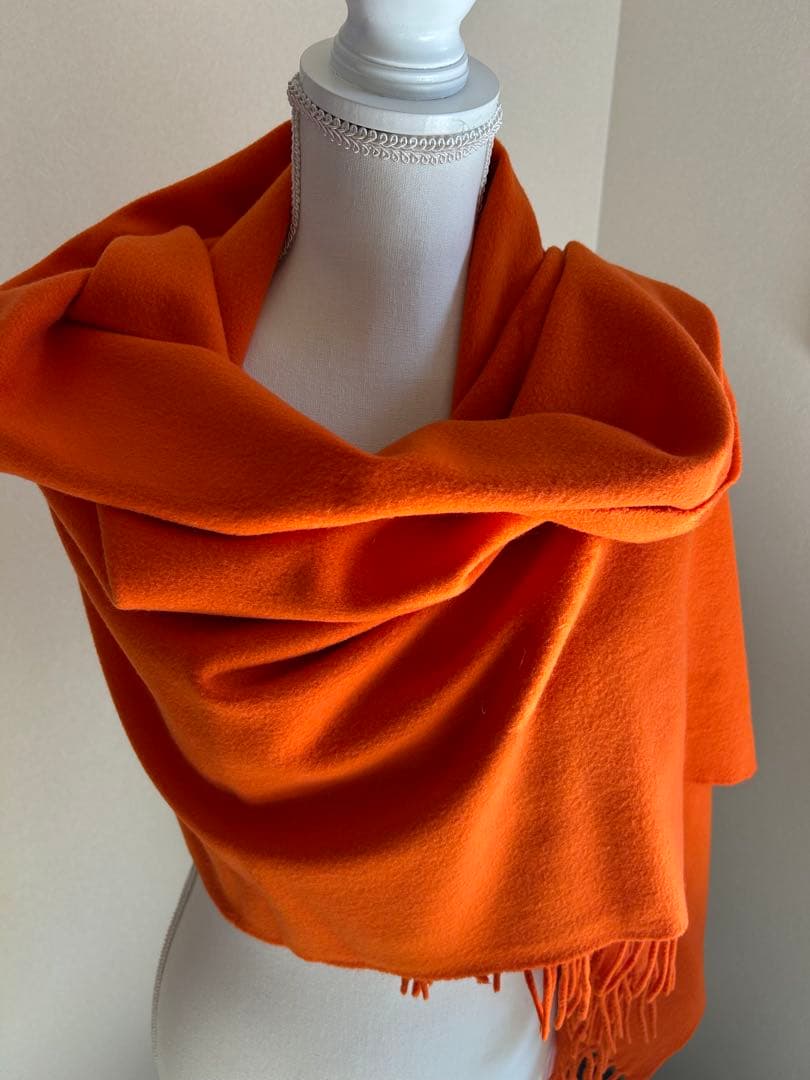 HERMES エルメス　幅70cm カシミヤマフラー　ストール　ヴィンテージ