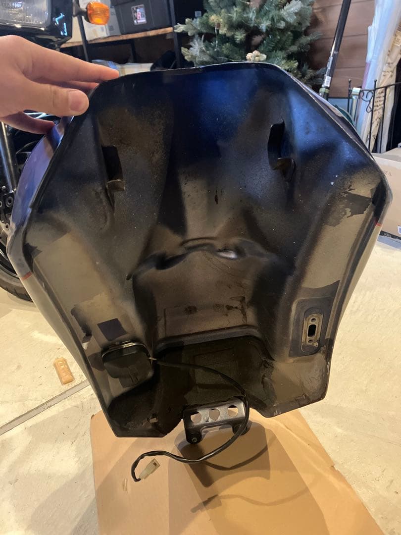 t*u様 gpz900r A9 Kawasaki バイク タンク 青 銀