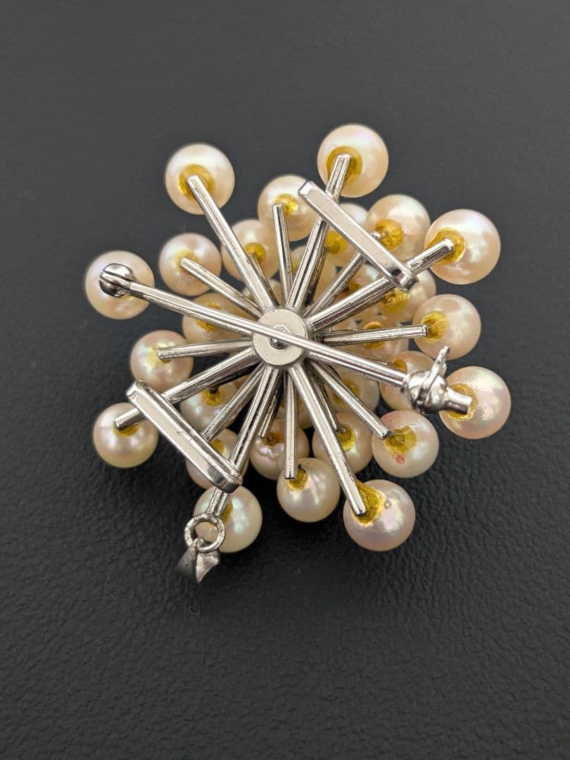 リ*ン様 本真珠　パールブローチ　帯留め　SILVER950