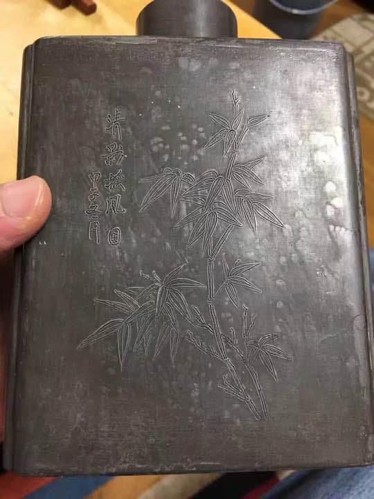 古錫 錫製 茶缶 茶入 唐物 清代