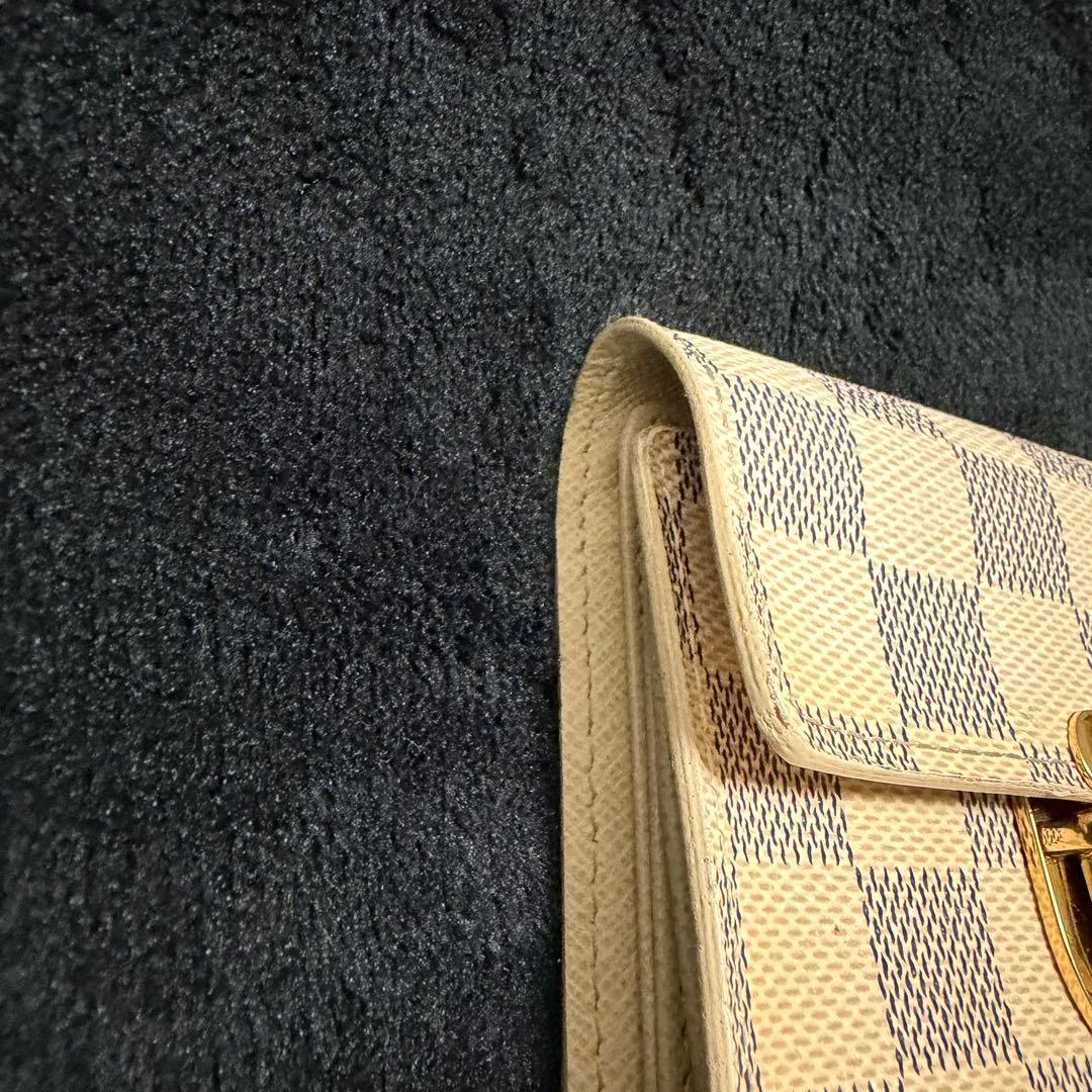 ルイヴィトン ダミエアズール ポルトフォイユ コアラ 三つ折り財布 N60013