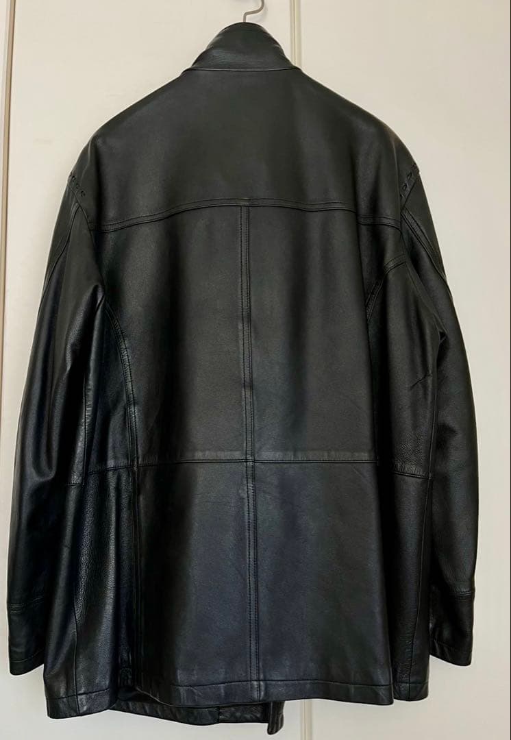 【vintage】レザー　ジップカーコート