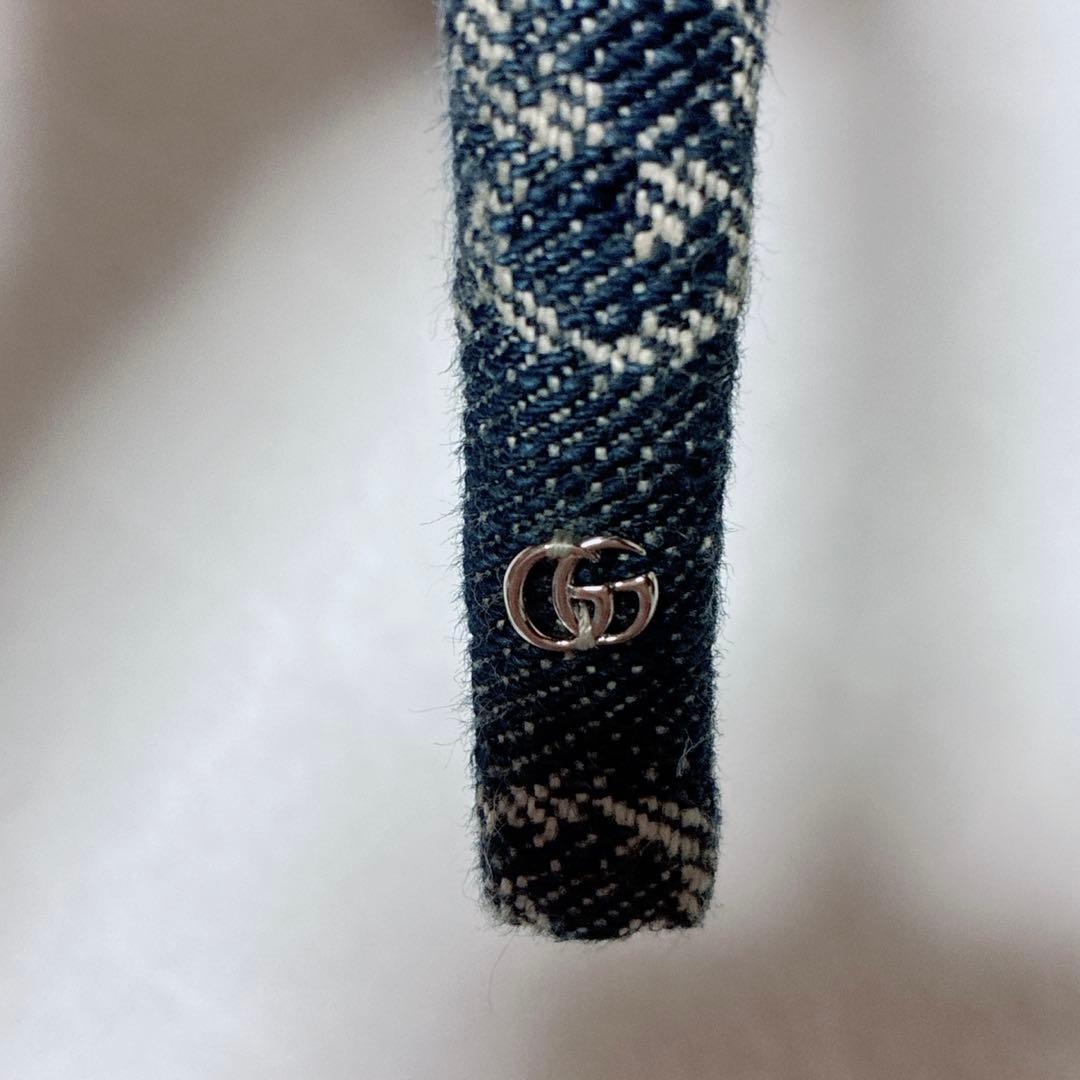 ♡GUCCI 【グッチ】♡ GGキャンバス デニムカチューシャ