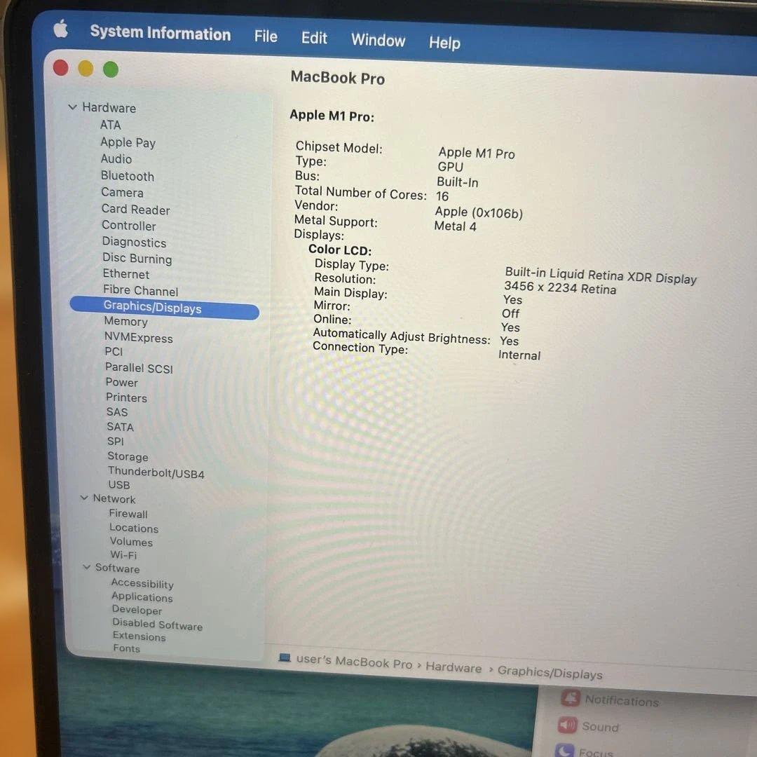 新年セールMacBookPro 16インチ M1 16/500GB 16core