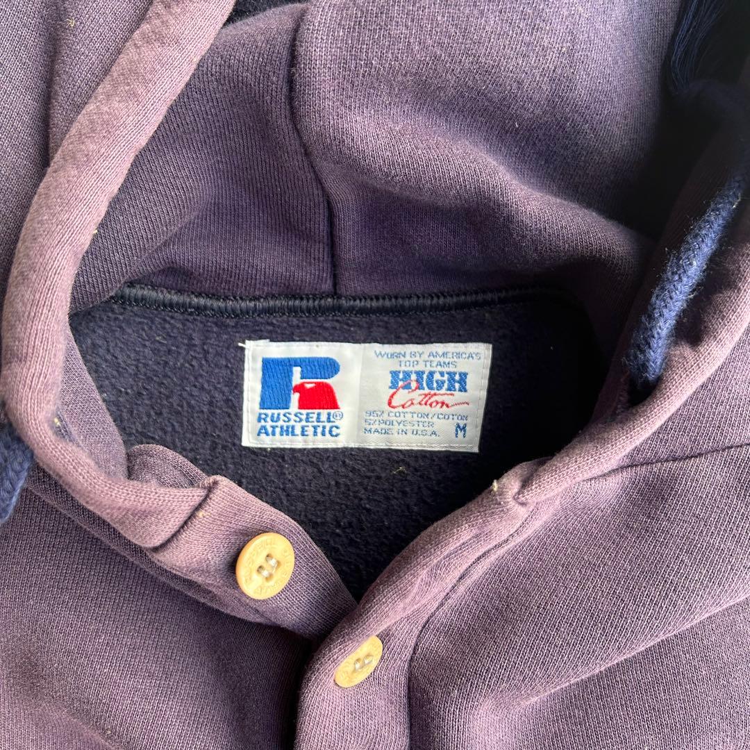 トップス 90's Russell henlyneck hoodie