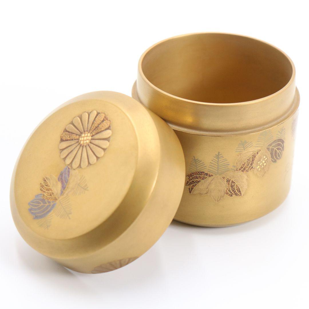 久世宗春作 高台寺蒔絵茶入 中次 棗 茶器 共箱 茶道具　SU52　1F28