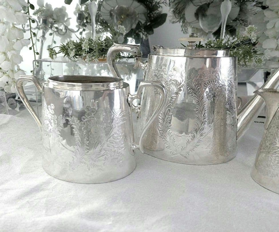 アンティーク　シルバー ティーポット ティーセット