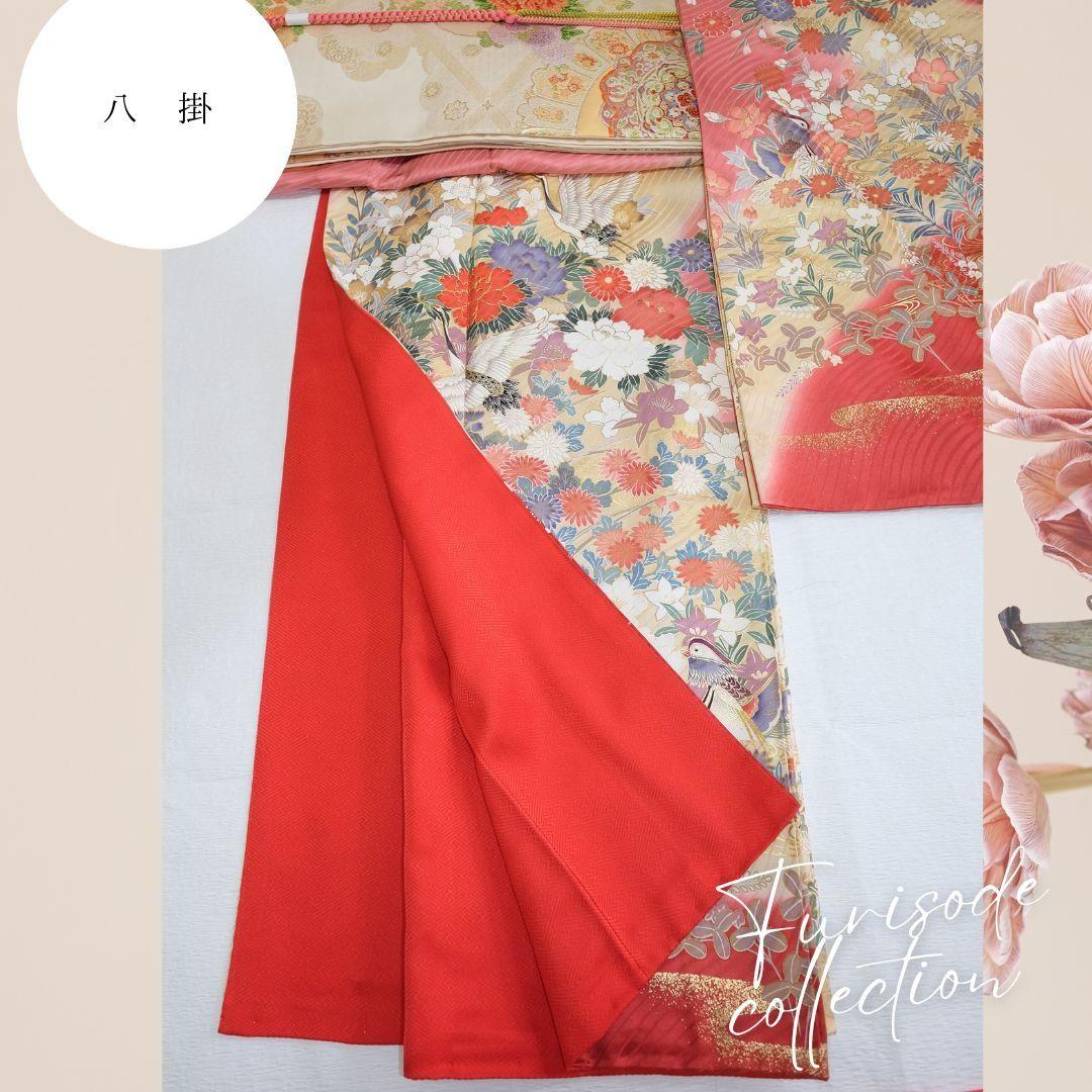 振袖フルセット　上品ピンク　季節の花々　豪華　成人式