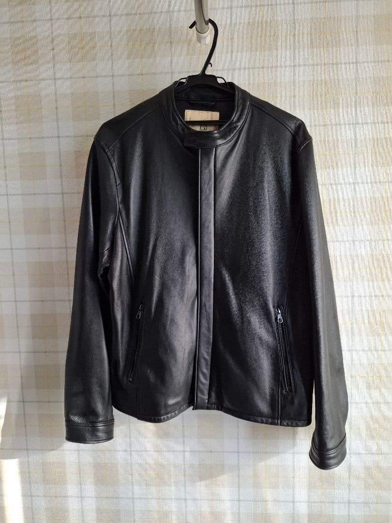 nano・universeシングルライダースジャケット 羊革 サイズL　美品