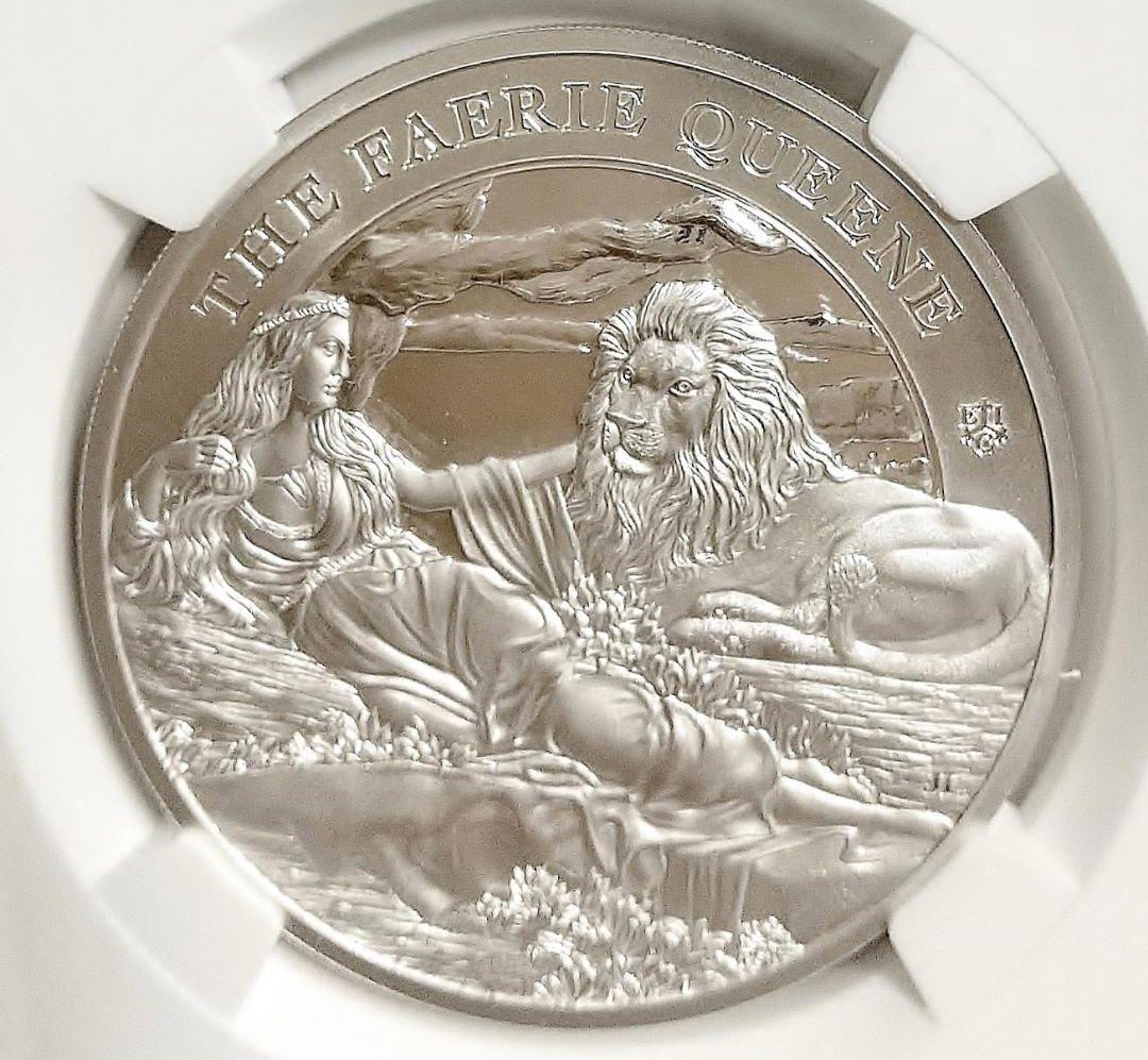 2023 フェアリークイーン ウナとライオン 1オンス 銀貨 NGC PF70