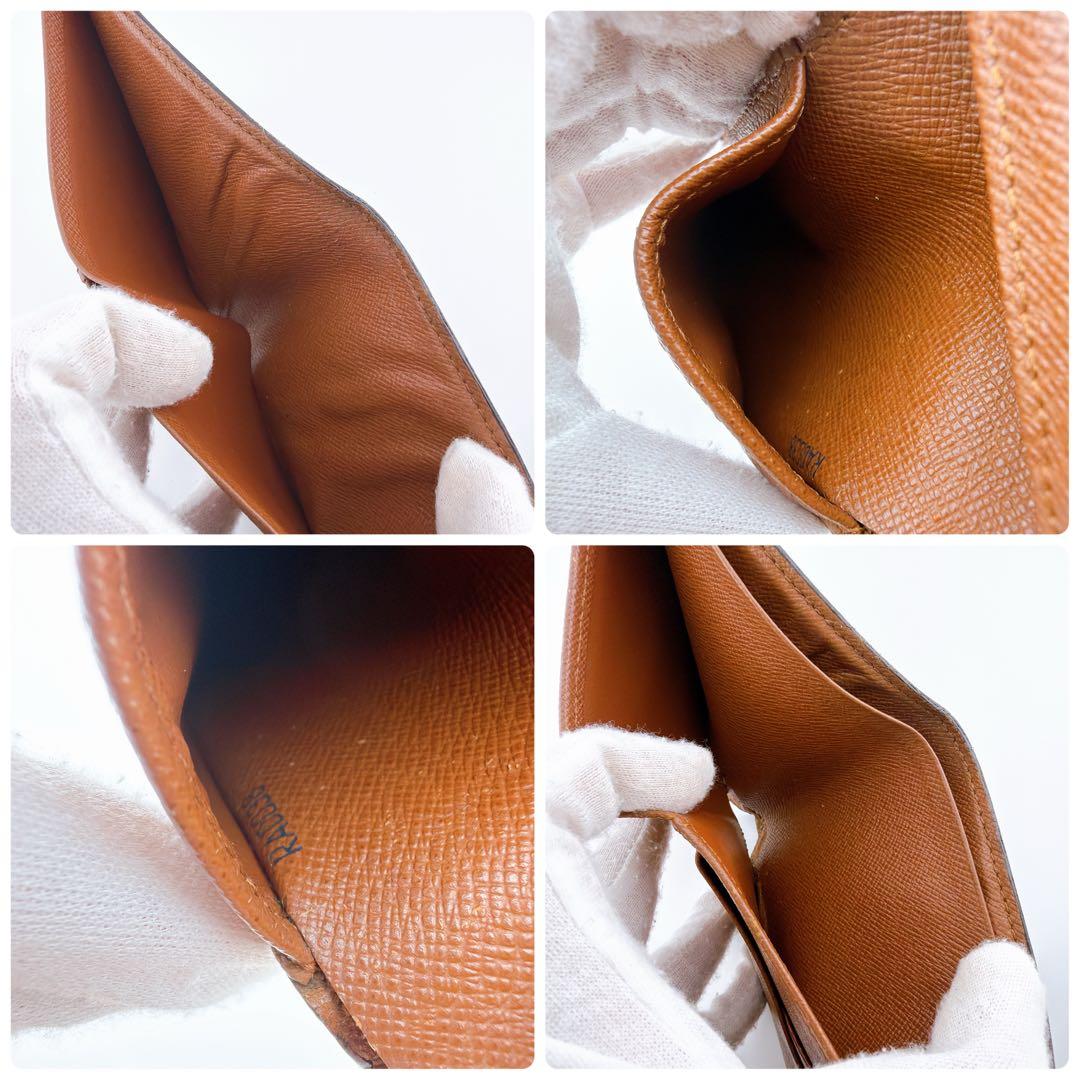 【美品】ルイヴィトン モノグラム　ミュルティプル　二つ折り財布　ブラウン