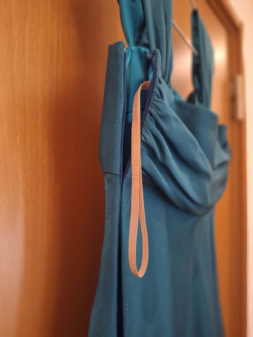 東京ソワール　ブルーグリーン　ドレス