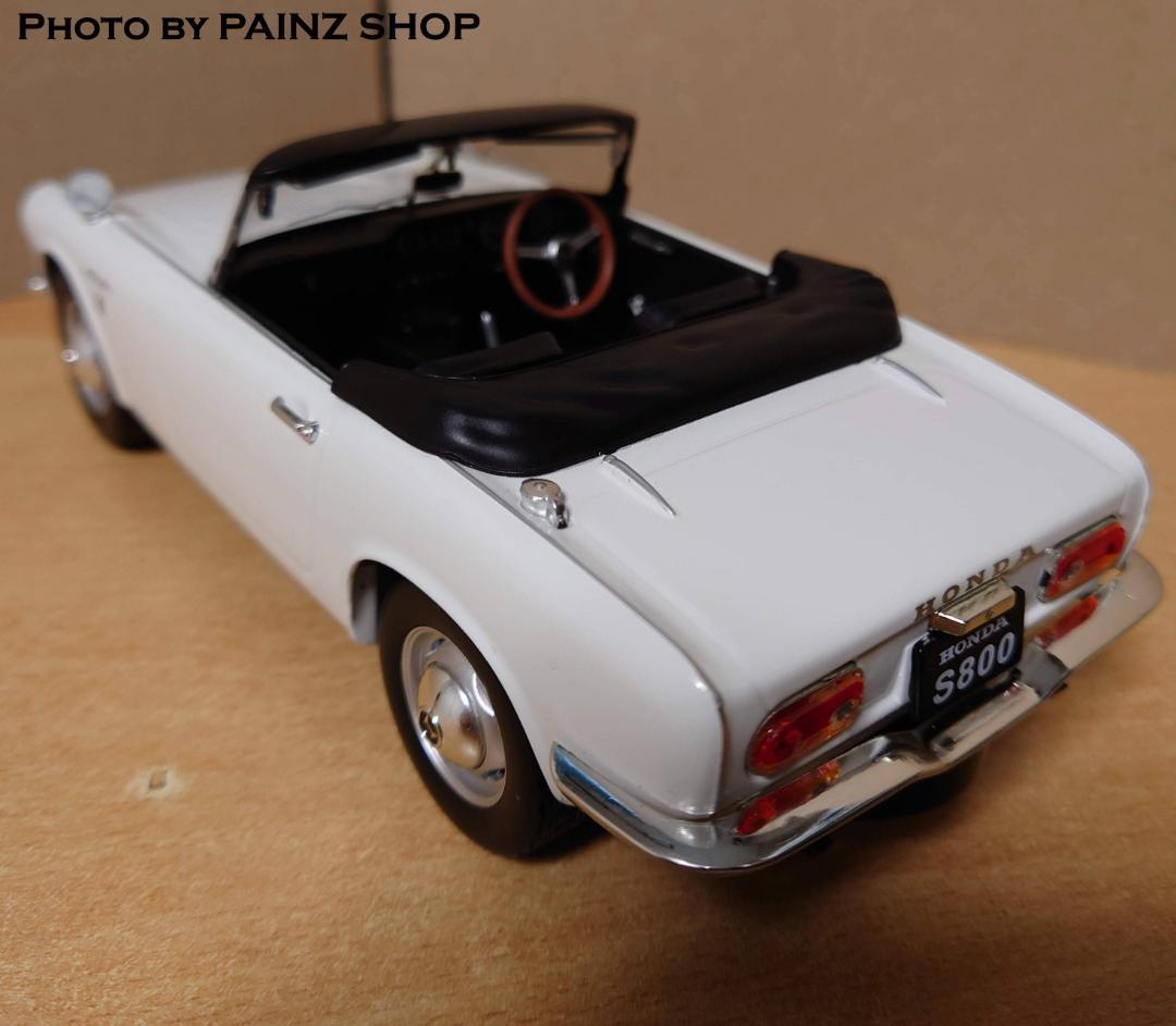 1/18 ホンダS800 ホワイト コンバーチブル ダイキャスト製ミニカー
