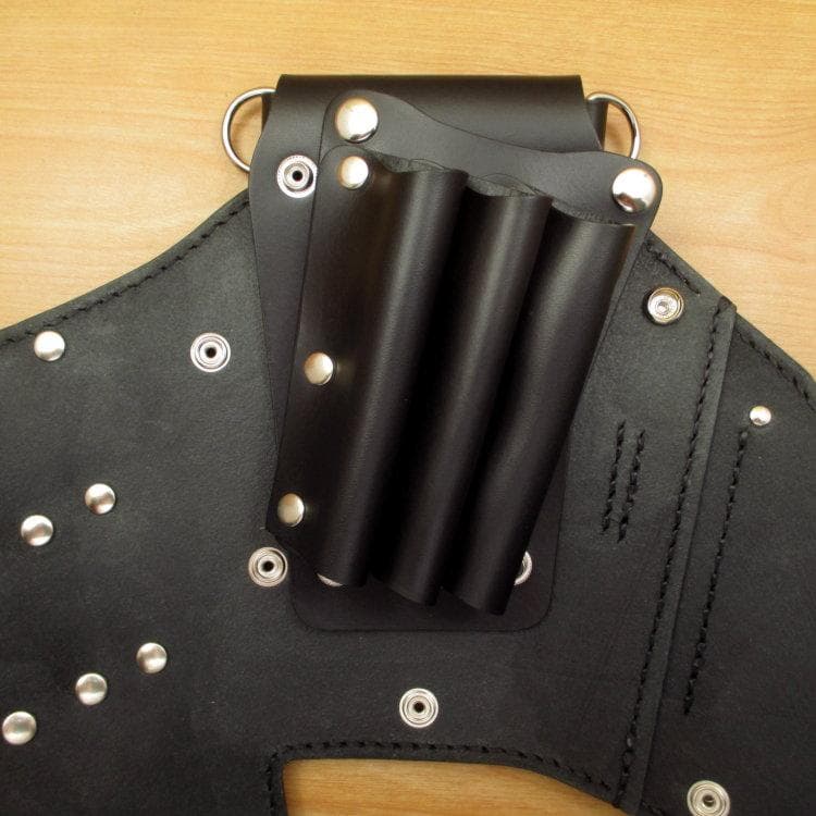 オールブラック　６丁差し　本革シザーケース　SCA-150/CKA