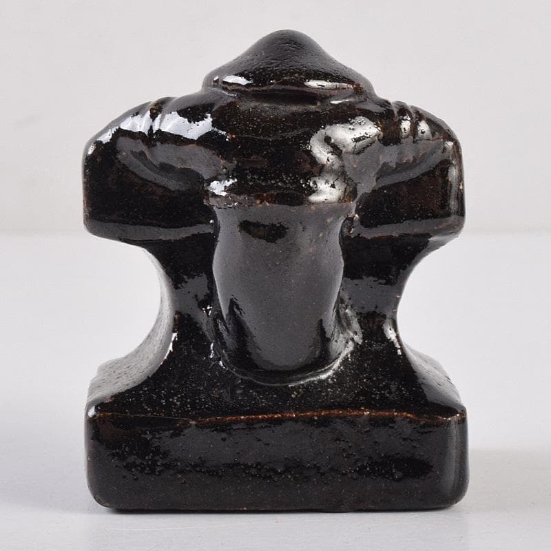 茶道具　楽吉左衛門　九代了入作　一閑人　蓋置　共箱　V　R9013