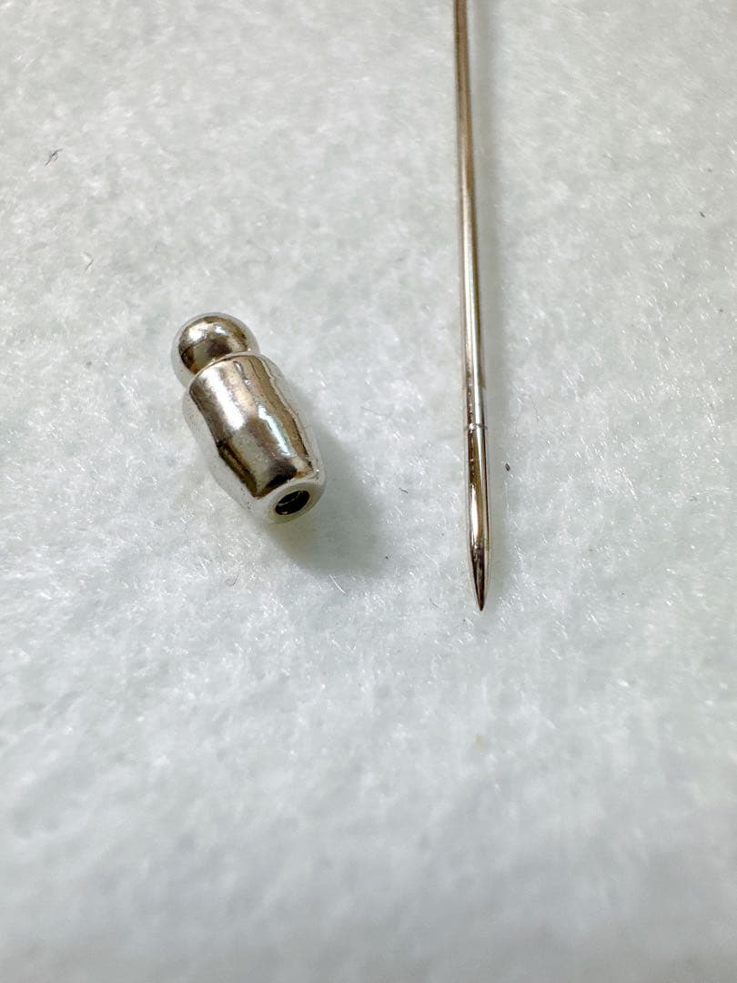 美品 エルメス ホースヘッド ピンブローチ シルバー