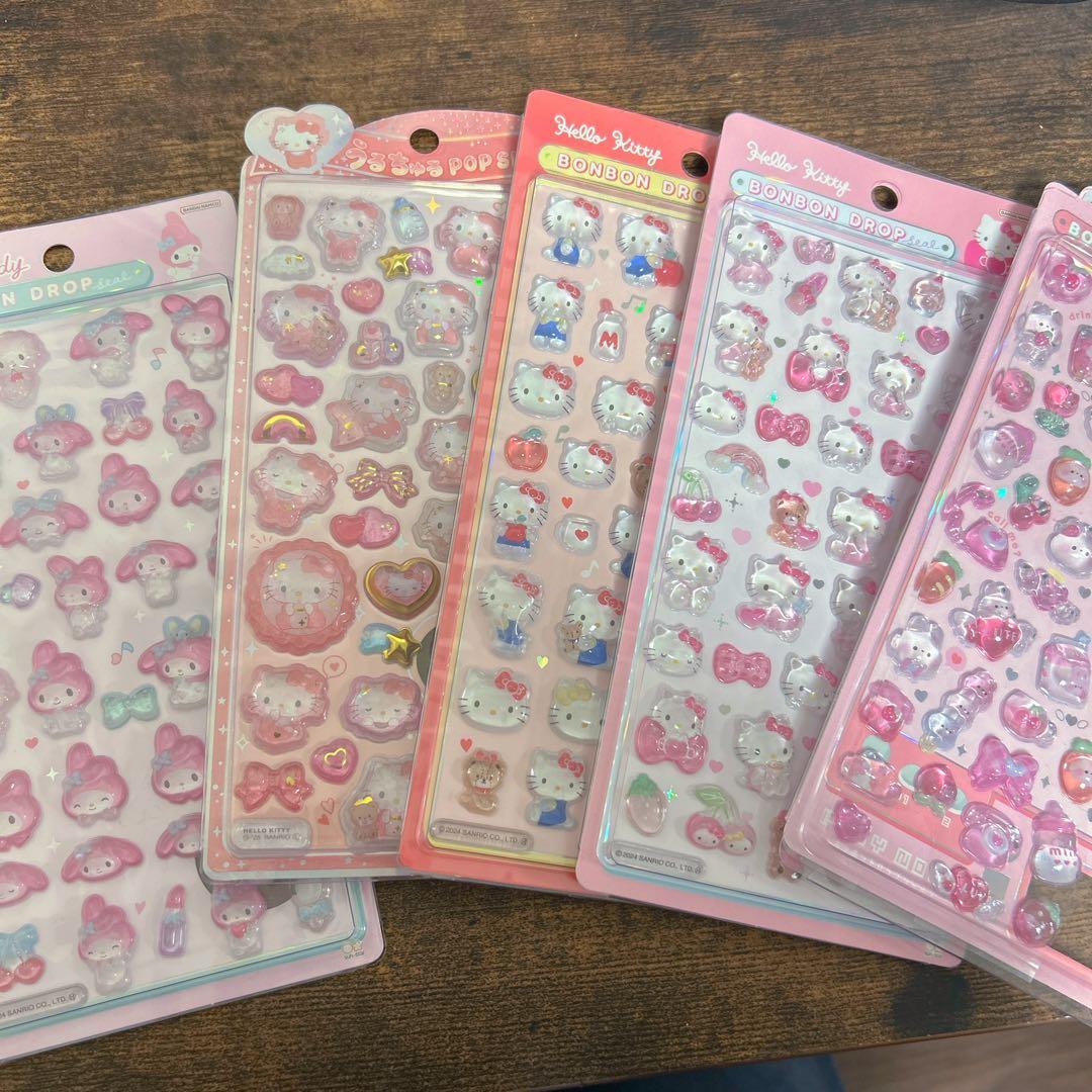 ボンボンドロップシール5枚セット（4枚未使用）