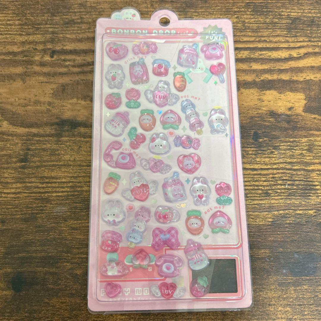 ボンボンドロップシール5枚セット（4枚未使用）