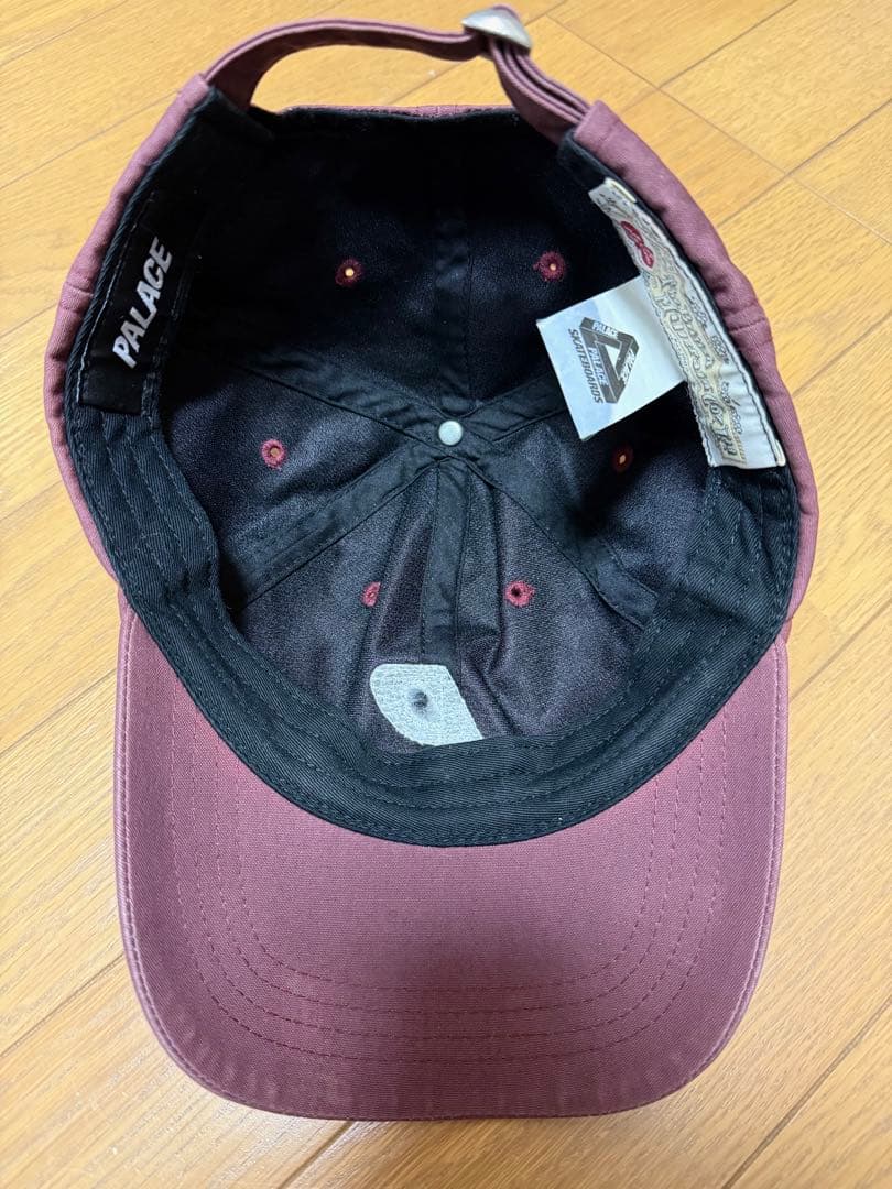 palace millerain cap p logo バーガンディ