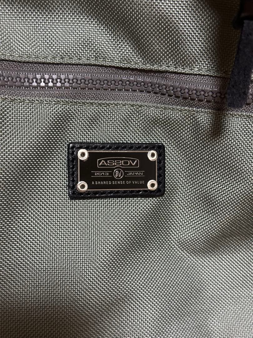 AS2OV グレー ボストンバッグ コーデュラナイロン製