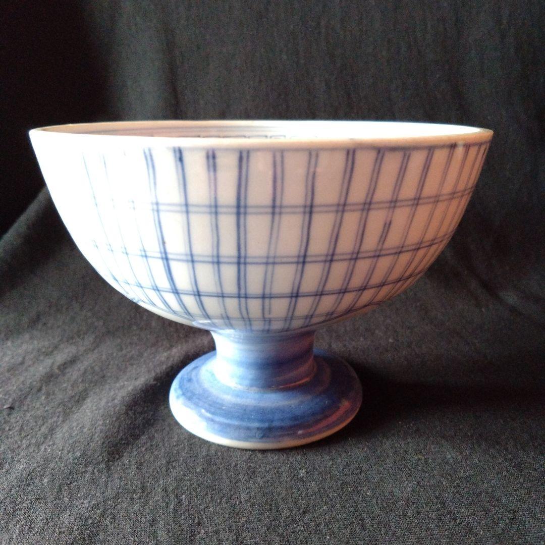 古伊万里染付松に鷹文盃洗