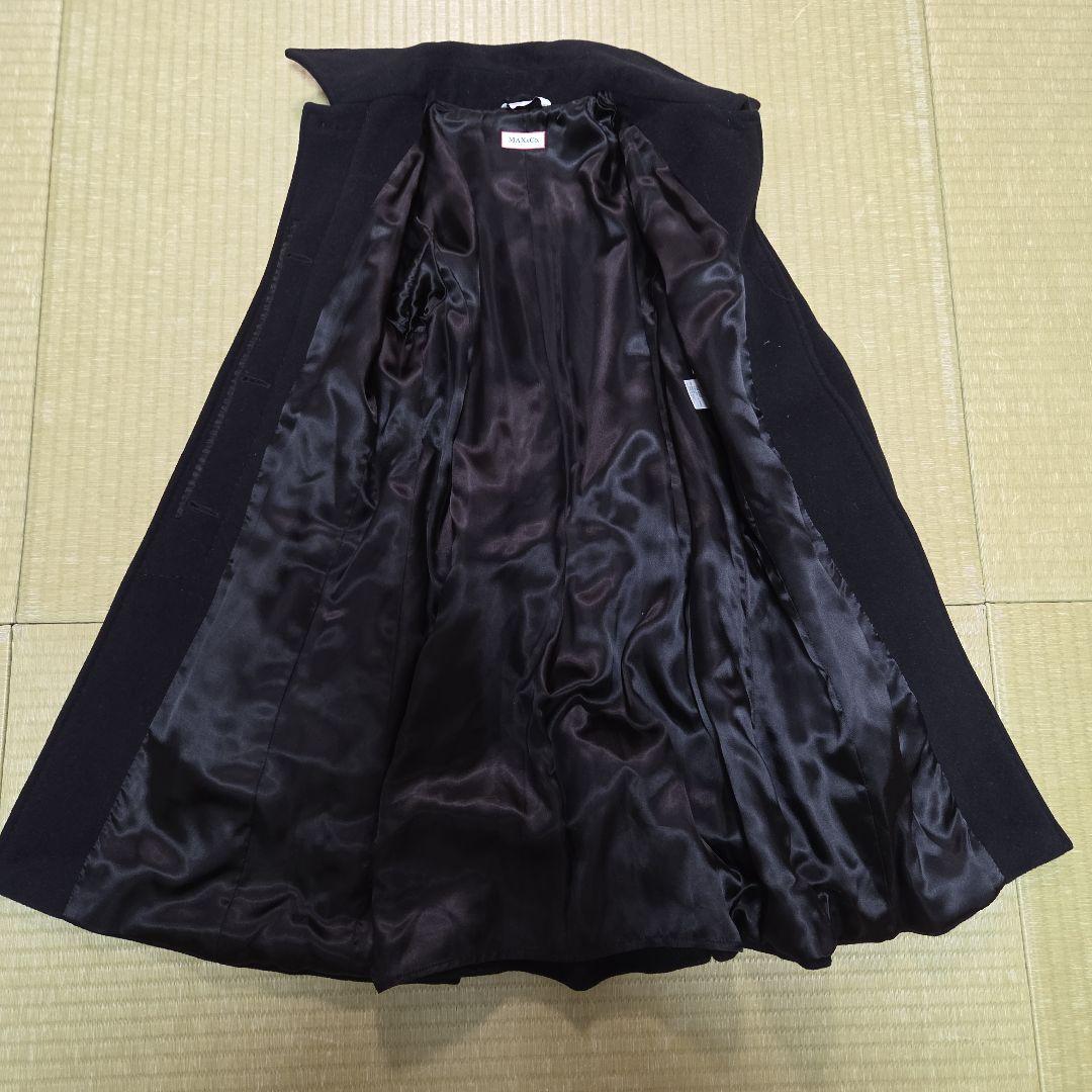 MAX&Co アンゴラ混 チェスターコート Aライン ブラック M相当 ベルト