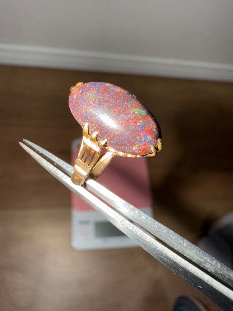 K18ブラックオパールリング　4g