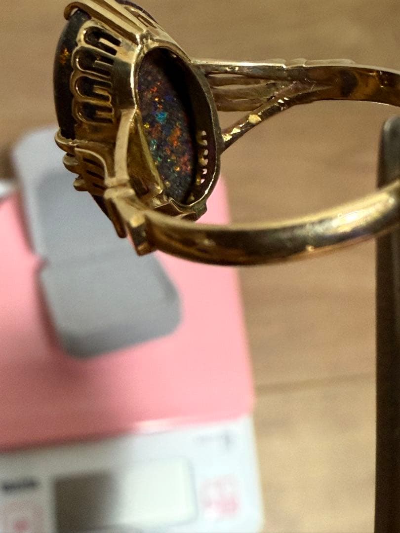 K18ブラックオパールリング　4g