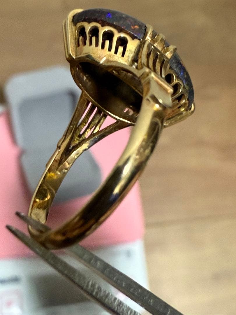 K18ブラックオパールリング　4g