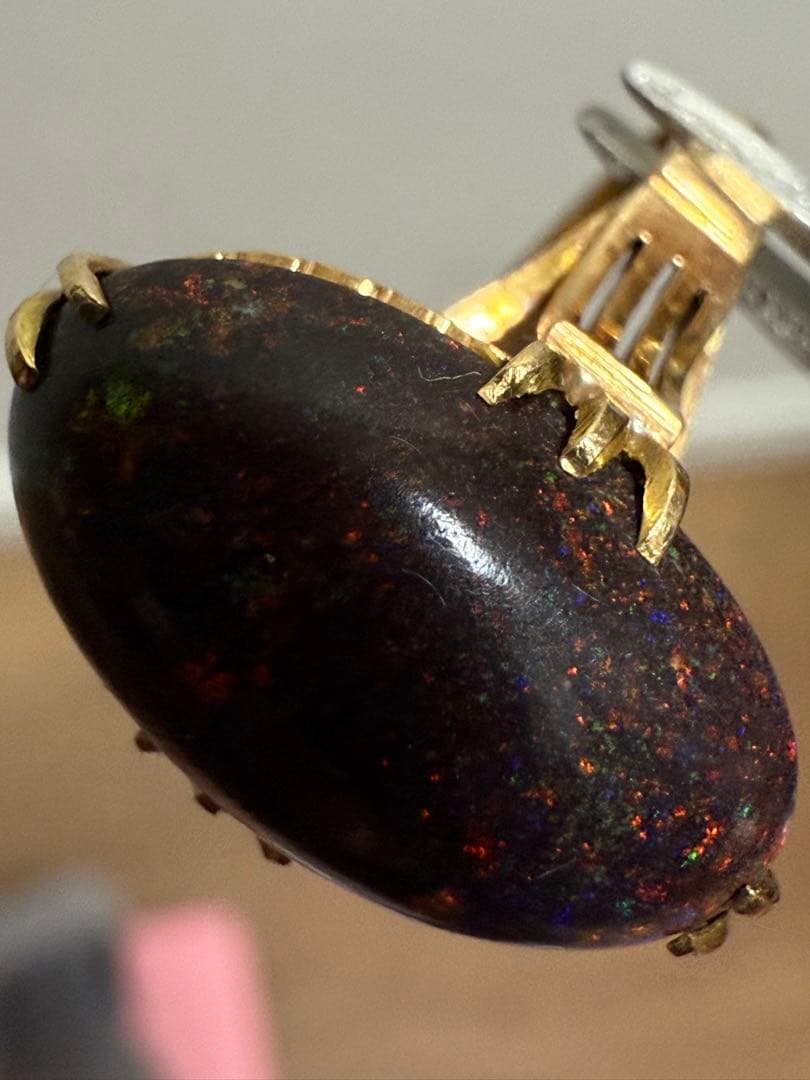 K18ブラックオパールリング　4g