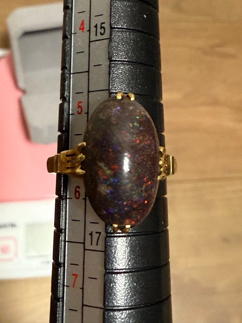 K18ブラックオパールリング　4g