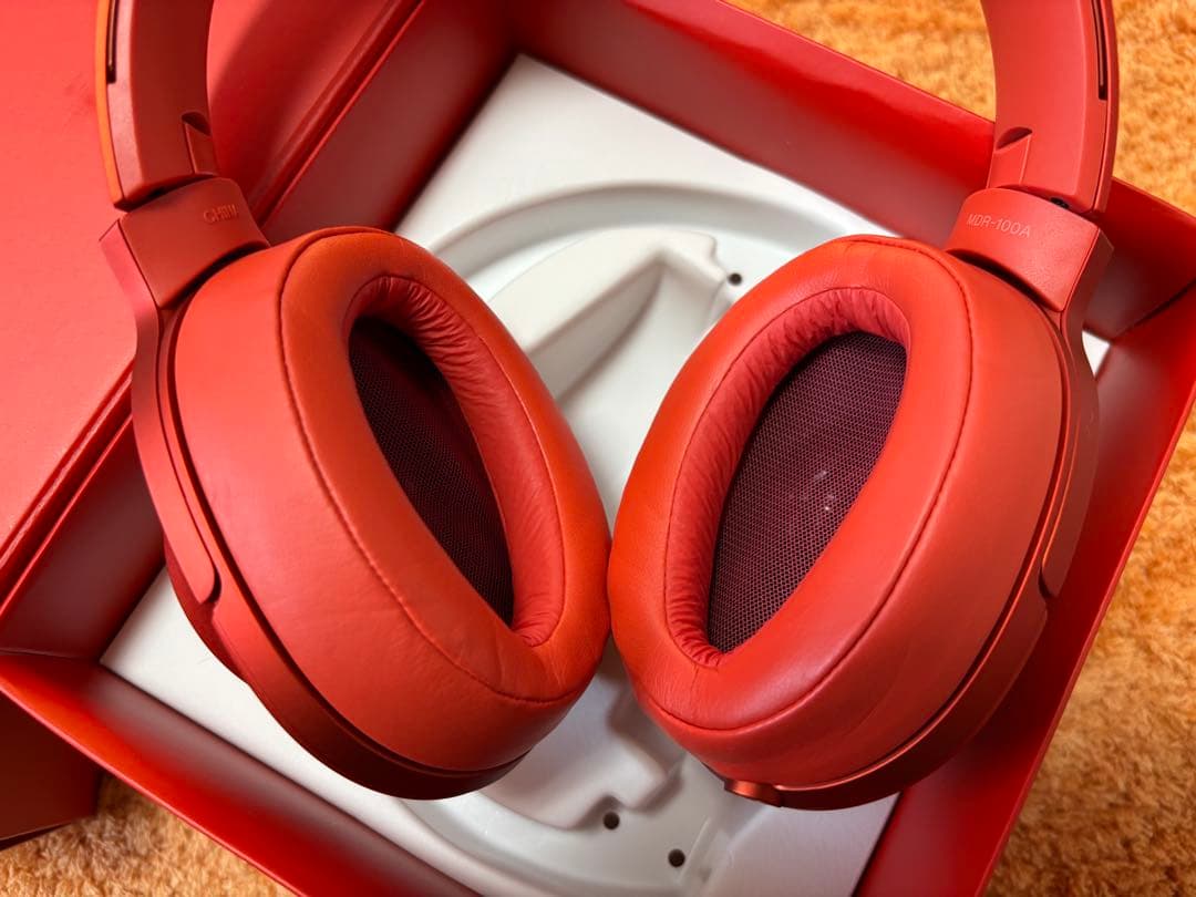 新品未使用品　SONY MDR-100A h.ear onオレンジ ヘッドフォン