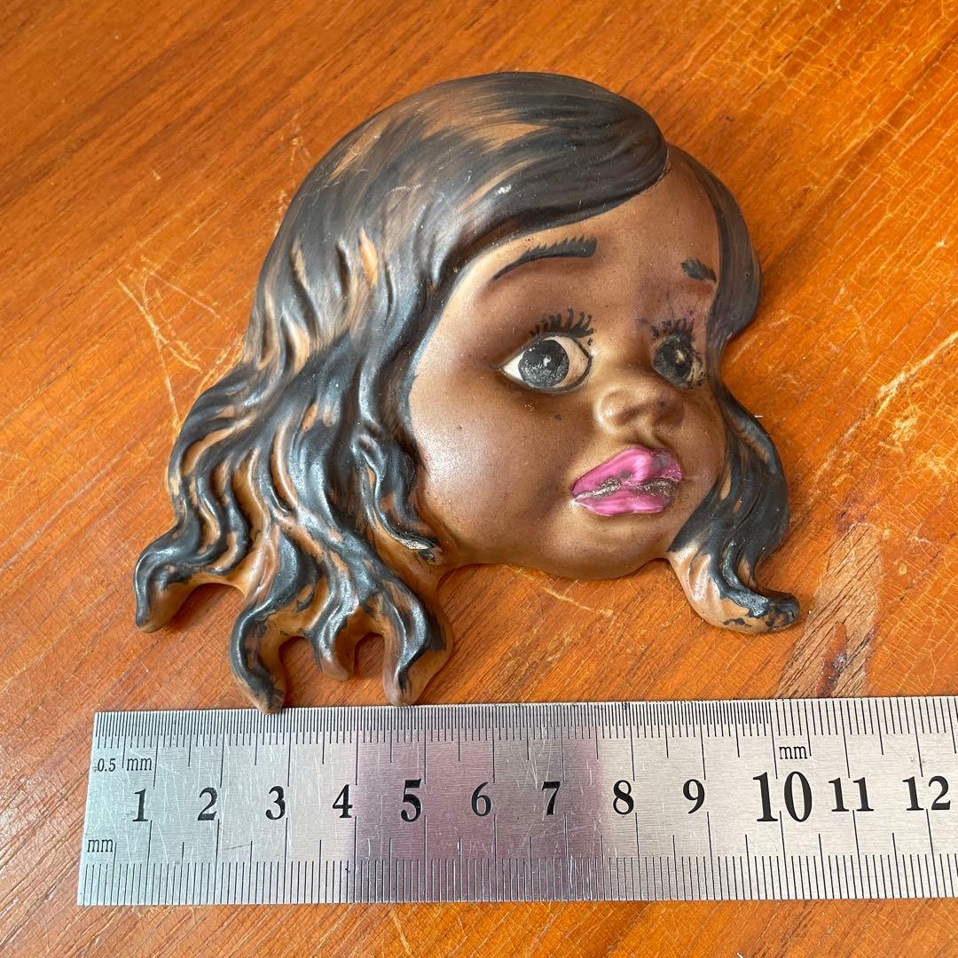 ミッドセンチュリー　50’s 壁掛け　女の子　顔　ヴィンテージ