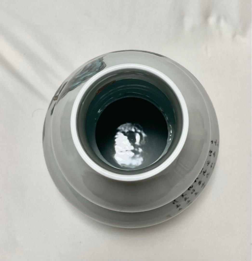 景徳鎮花瓶　中国美術　陶磁器　瓢箪型花瓶　美品　レトロ