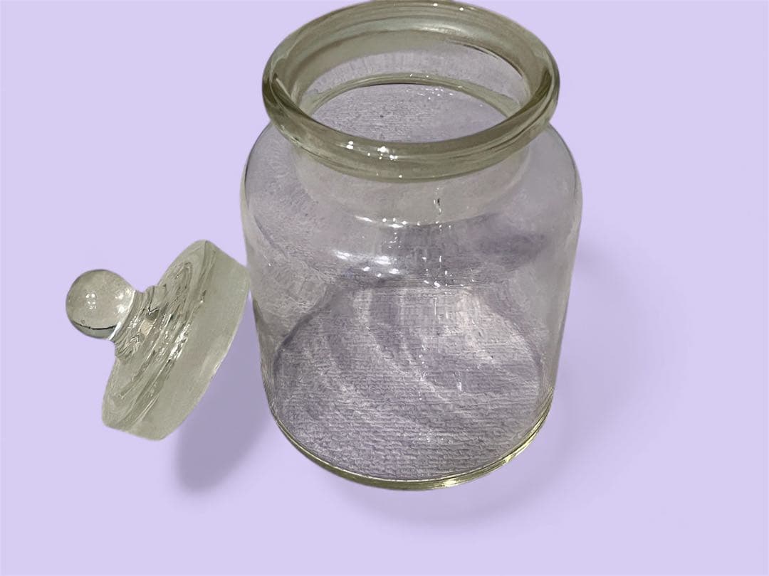 老舗　石塚硝子製　蓋付きガラス 昭和レトロ