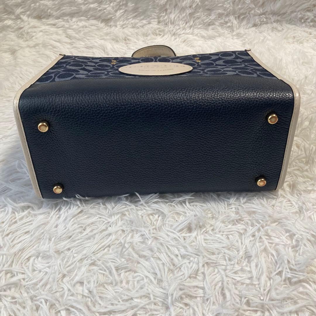 美品　現行　コーチ　ショルダーバッグ　2way デンプシー デニム　デカロゴ