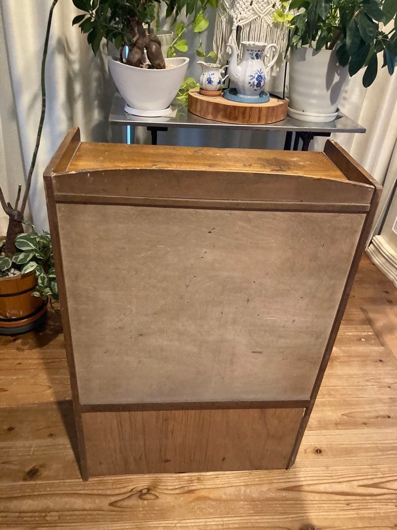 昭和レトロ　ガラスキャビネット　本棚