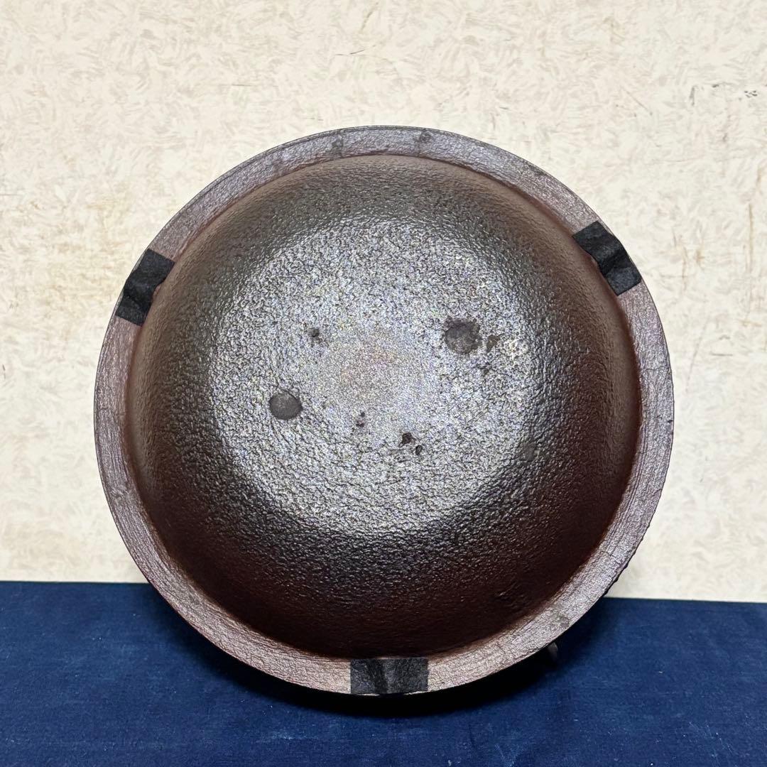 人間国宝敬典造 風炉 電熱器 唐銅鬼面風炉 南鐐撮 野々田製 敷板 底瓦 茶道具